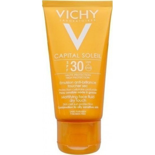 Vichy Ideal Soleil Mattifying Fluid Dry Touch Αδιάβροχο Αντηλιακό Προσώπου SPF30 50ml