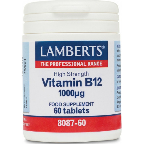 Lamberts Hypoallergenic Formulation Vitamin B12 Βιταμίνη για Ενέργεια & Ανοσοποιητικό 1000mg  60 ταμπλέτες