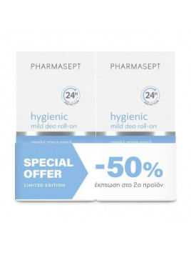 Pharmasept Hygienic Mild Αποσμητικό 24h σε Roll-On Χωρίς Αλουμίνιο 2x50ml