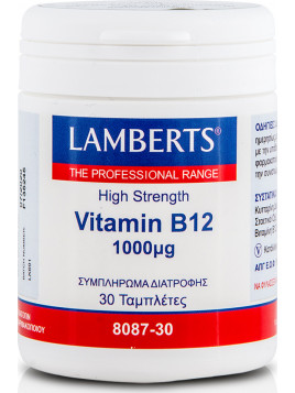 Lamberts Vitamin B12 Βιταμίνη για την Υγεία του Νευρικού Συστήματος 1000mcg 30 ταμπλέτες