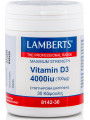 Lamberts Vitamin D3 Βιταμίνη για Ανοσοποιητικό 4000iu 30 κάψουλες