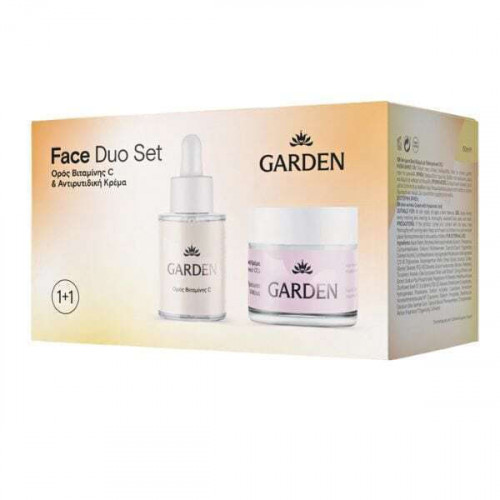 Garden Face Duo Σετ Περιποίησης για Αντιγήρανση Αντιριτυδικη Κρέμα και Ορός Βιταμίνη C