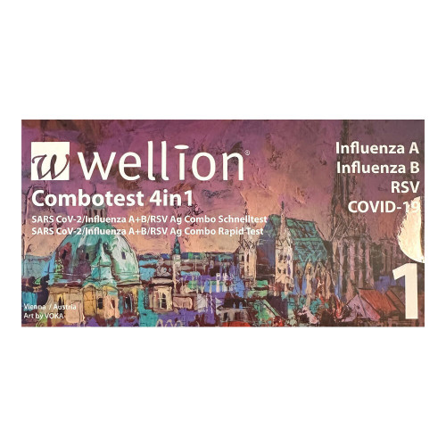 Wellion Combotest 4in1 1τμχ Διαγνωστικό Τεστ Ταχείας Ανίχνευσης Covid-19 & Γρίπης